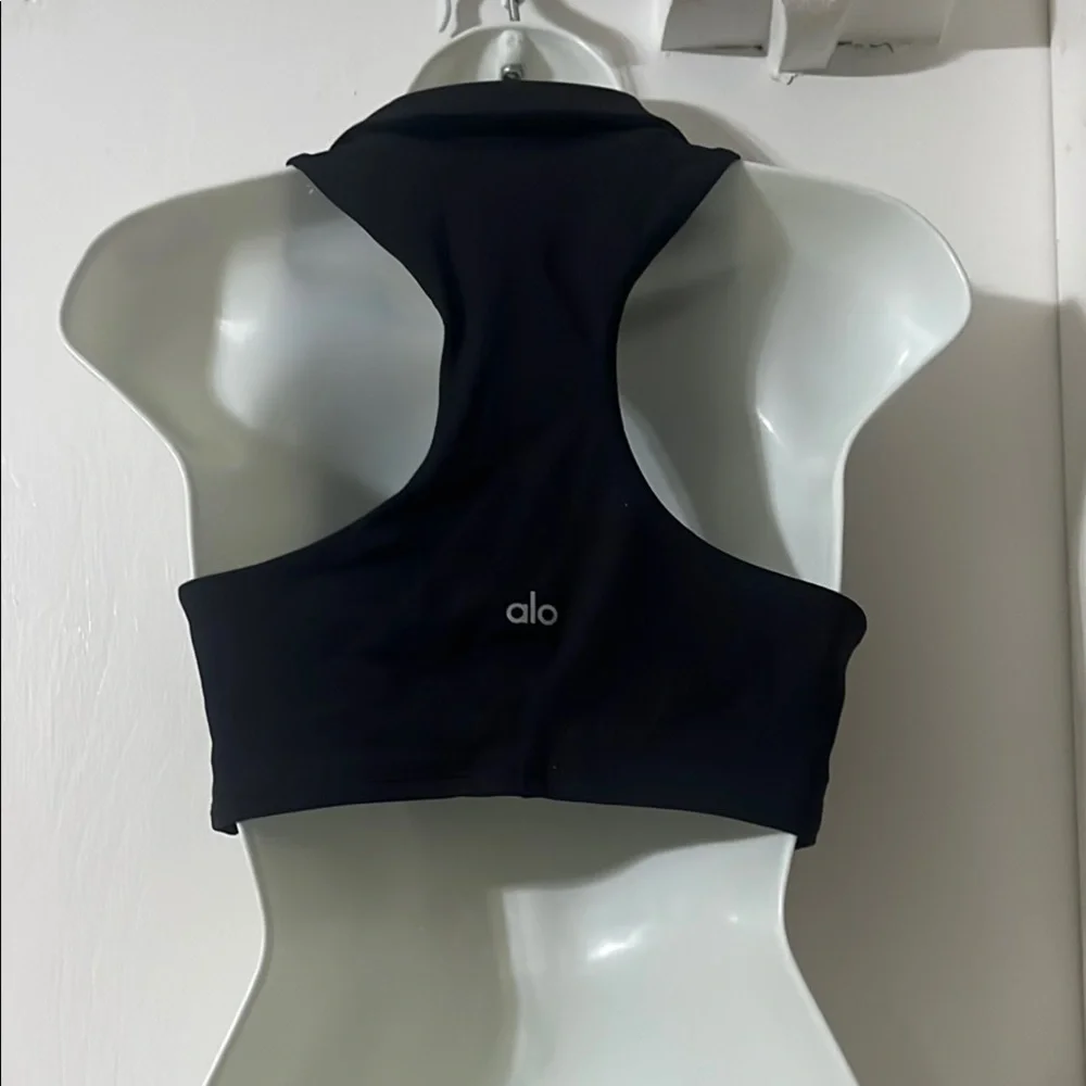 Alo Black Collared Women's Top